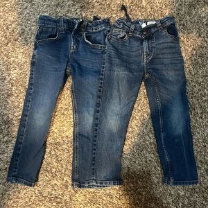 Two Pairs of Dark Blue Kids Jeans